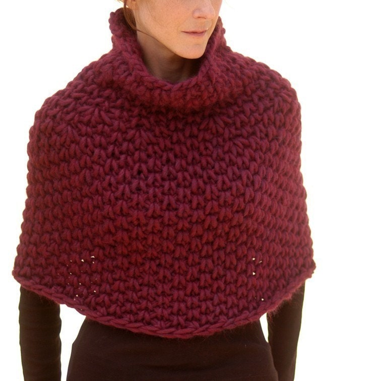 Instructions to make: Magnum Capelet 4 (knit) PDF knitting pattern