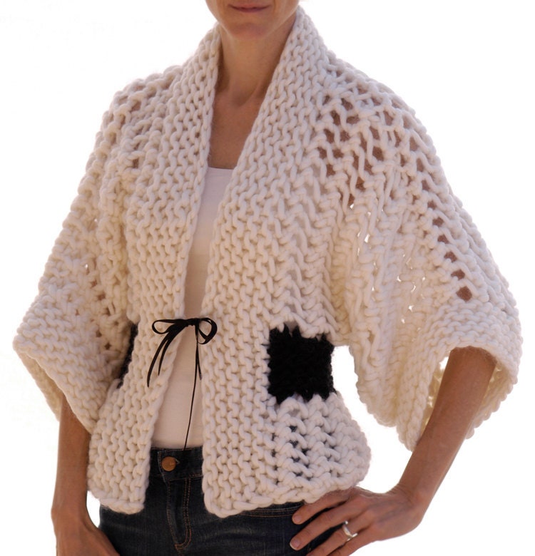 Instructions to make: the Openwork Kimono PDF Knitting Pattern