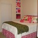 queen size Raspberry and White swirl dust ruffle and shams FOR SALE