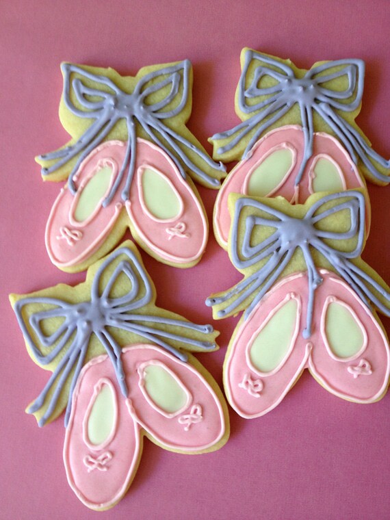 Ballet Slipper Cookies Dance Pink Little Girl Favors Cute Baby Shower Birthday Party Il_570xn