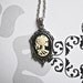 Miss Little Corpse Gothic necklace -(small) - Lolita Skeletal Zombie Lady Cameo