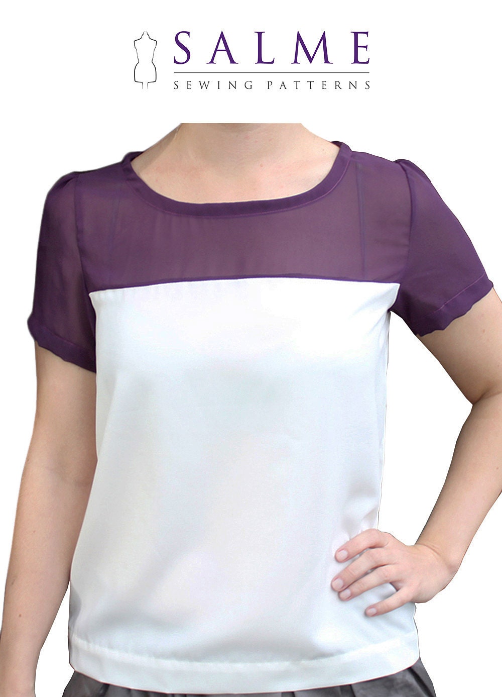 PDF Sewing pattern - Color Block T-shirt