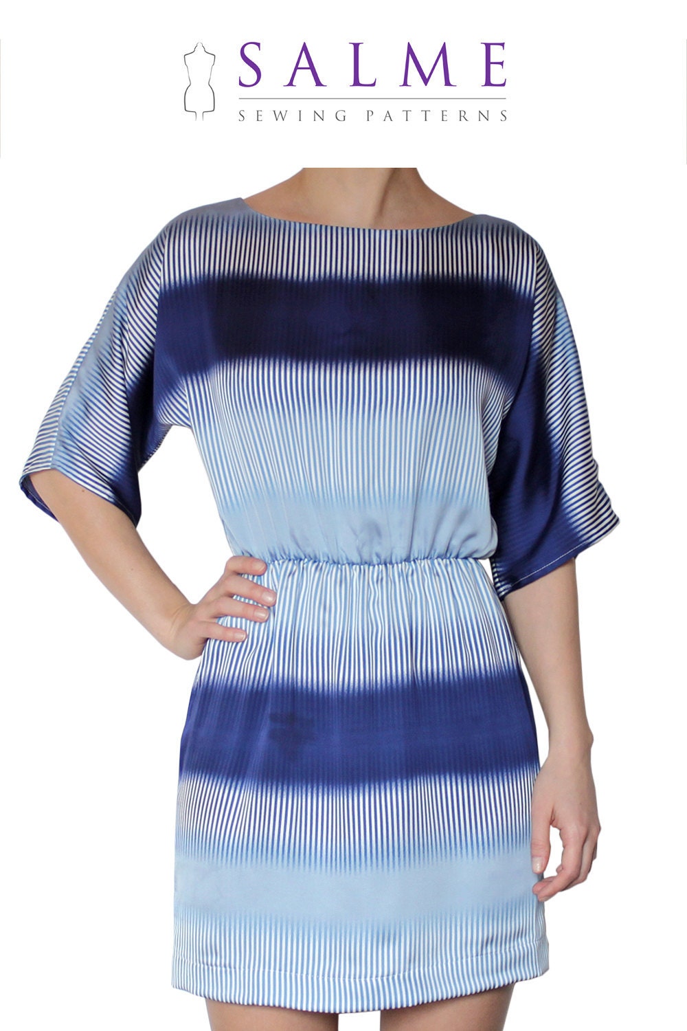 PDF Sewing pattern - Kimono sleeve dress
