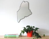 SALE / / / Maine Mirror / Wall Mirror State Outline Silhouette