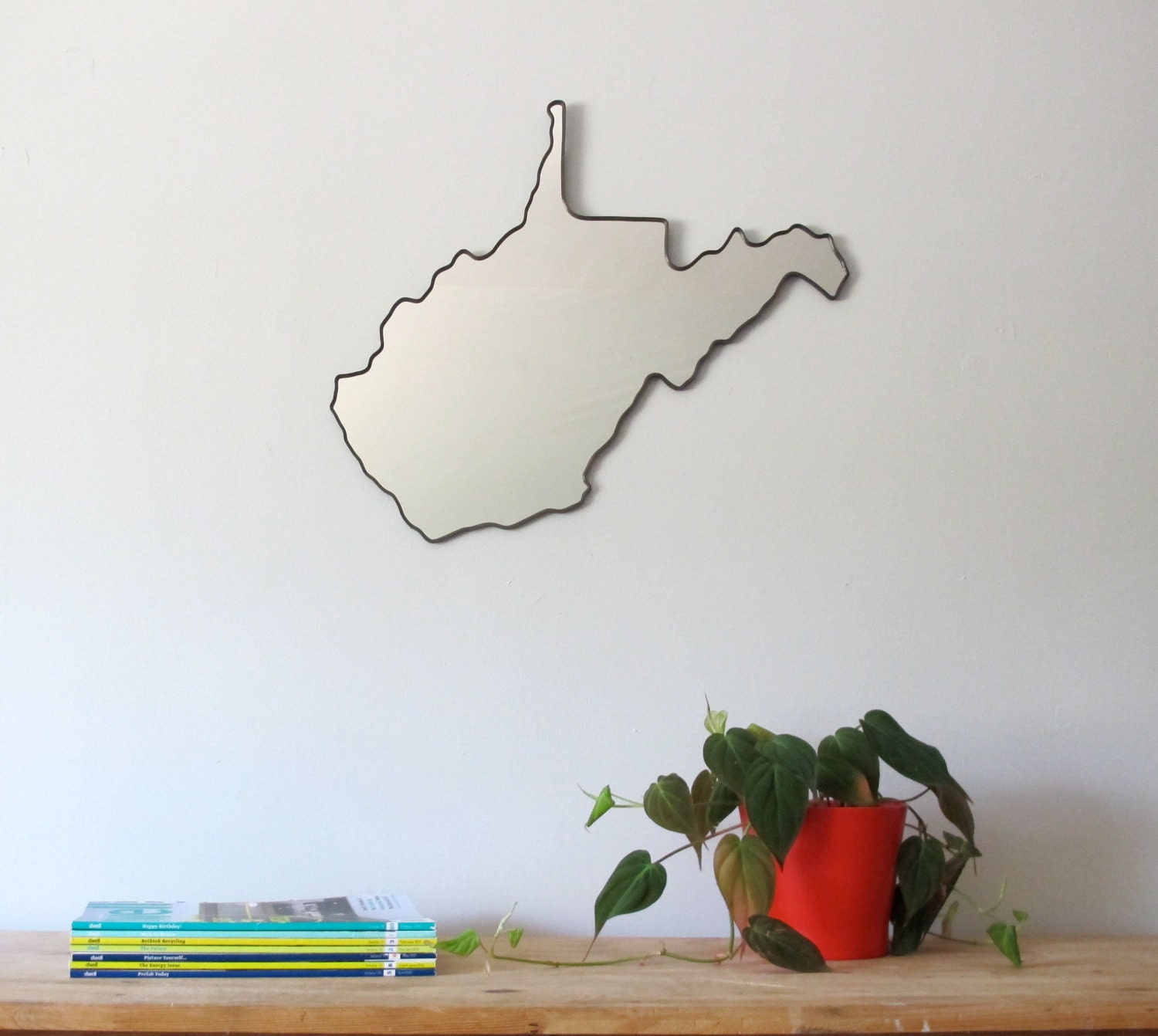 SALE / / / West Virginia Mirror / Wall Mirror State Outline Silhouette