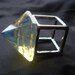Glowing Geometric Pyramid Crystal Ring