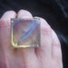Glowing Geometric Pyramid Crystal Ring