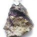 One of a Kind Purple Mineral Stone with Gold Pyrite Necklace