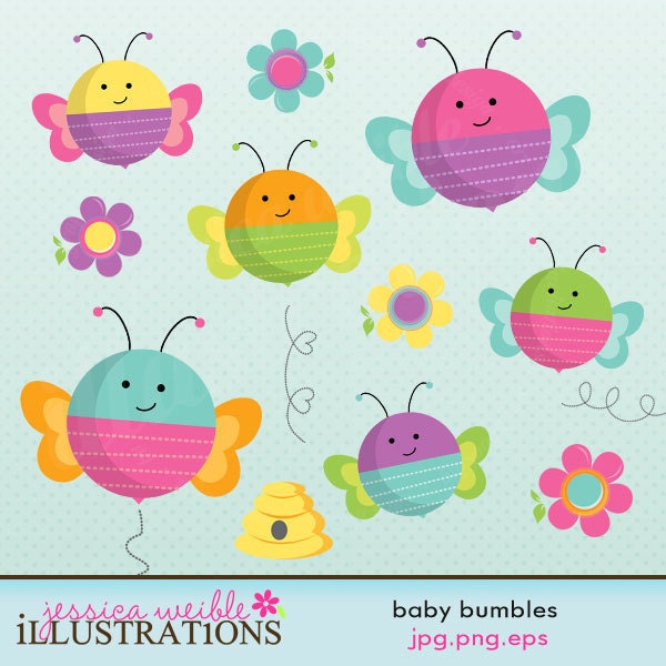 bee trail clipart