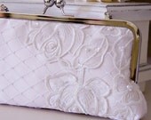 Bride's lace clutch bag