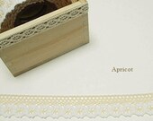 Flower Lace Fabric Deco Tape 1 inch (adhesive) - Apricot