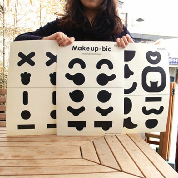 BIG - Making Emoticons Make-up Stickers set (10 eyes, 10 mouth)