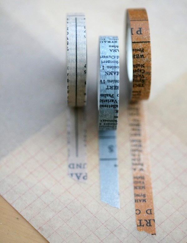 3 SET - Oldbook Vintage Masking Tapes 10 mm (different designs)
