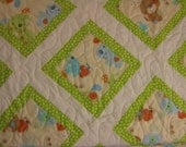 My Little Puppy Toddler Quilt - Blue and Green
