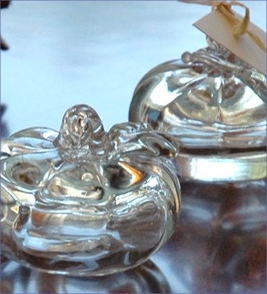 Glass Pumpkin Place card Holder Fairy Tale, Disney, Cinderella Wedding Party Favor