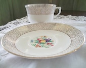Vintage Vanderwood Bone China Cup and Saucer Made in England
