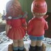 Girl and Boy Reproduction Hummel 8 inch Ceramic Figurines