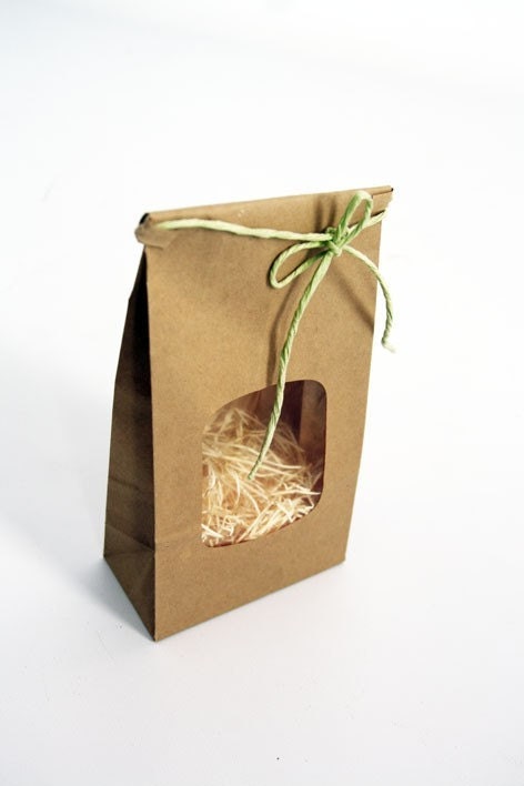 Kraft Tin Tie Gift Bag Kit  Set of 10
