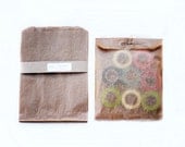 NEW SIZE- Set of 20- Kraft Matte Wax Paper Bags 9.5 x 9.5 inches with side gusset