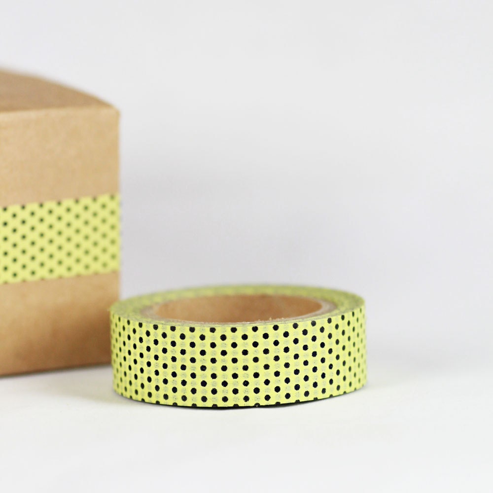 YELLOW and BLACK DOT- Single Roll 15 mm
