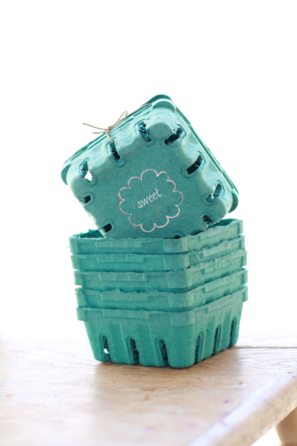 12 - 1/2 Pint Sized Berry Boxes made from Recycled Pulp
