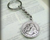 Catholic Medal Key chain - St Anthony and St Christopher Keychain Confirmation gift