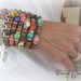 Friendship Bracelet TRIBAL SKULL African Recycled Vinyl Records and Colorful Skull and Wood Beads