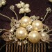 Pearl and Crystal Small Vine Comb