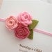 Felt Flower Headband in Blush Pink and Rose - Baby Headbands to Adult