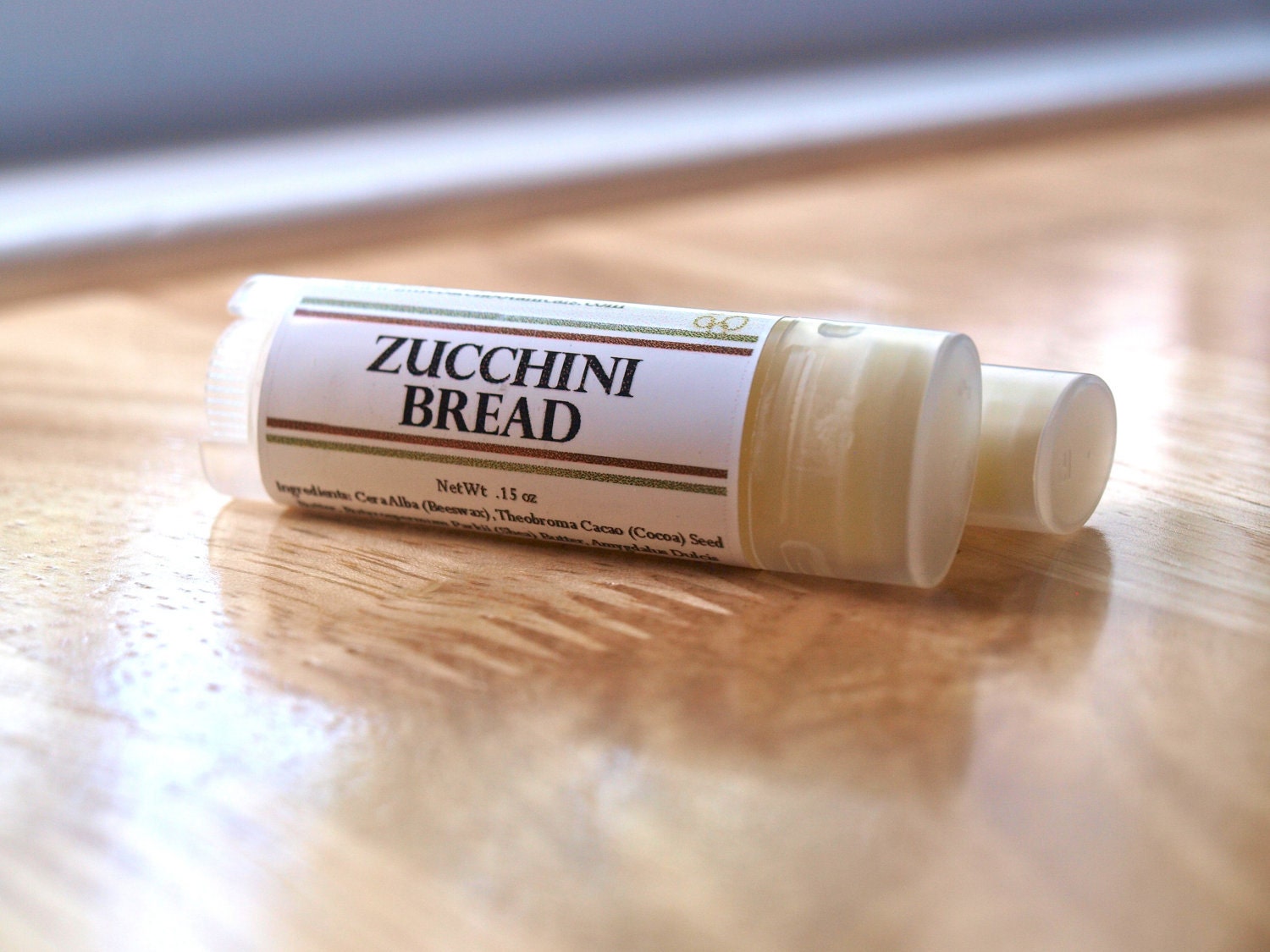 Zucchini Bread Lip Balm, oval tube lip balm, dessert lip balm, natural lip balm, spice