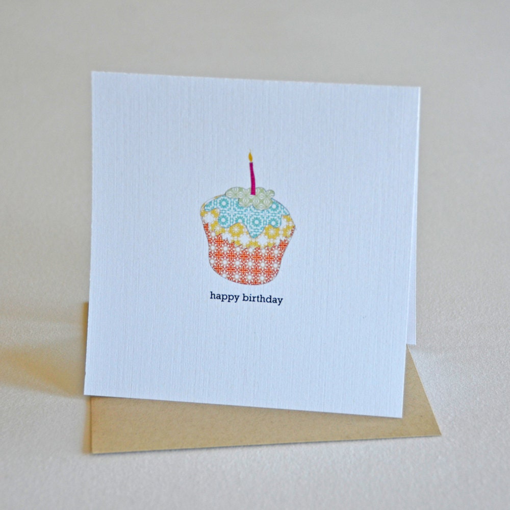 Single, square card with envelope. Frosted Birthday. Blank inside.