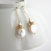 Coin Pearl Earrings, Bridal Jewelry, Creamy Pearls