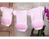 Pink Ruffle Butt Onesies... Choose your size 0 to 3, 3 to 6, 6 to 12, 12 to 18 and 24 to 36