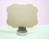 Large Kraft Elegant Frame Sticker Labels set of 6
