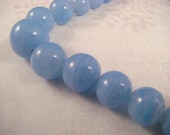 Venetian Glass Necklace Blue Beads