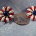 Vintage Earrings, Red, White and Blue