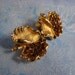 Gold Topaz Rhinestone Earrings BSK Vintage