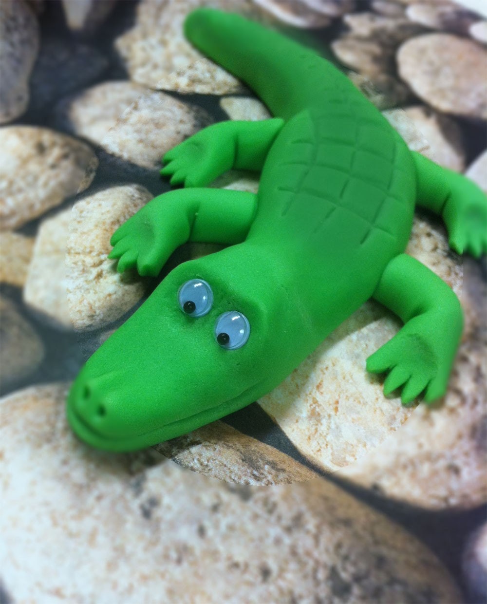 Fondant Crocodile Cake topper For your Safari or Jungle Cake Decorated Cakes Il_570xn