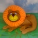 Fondant Lion King of the Jungle Cake or Cupcake topper - Decorations for Jungle Party or Baby Shower