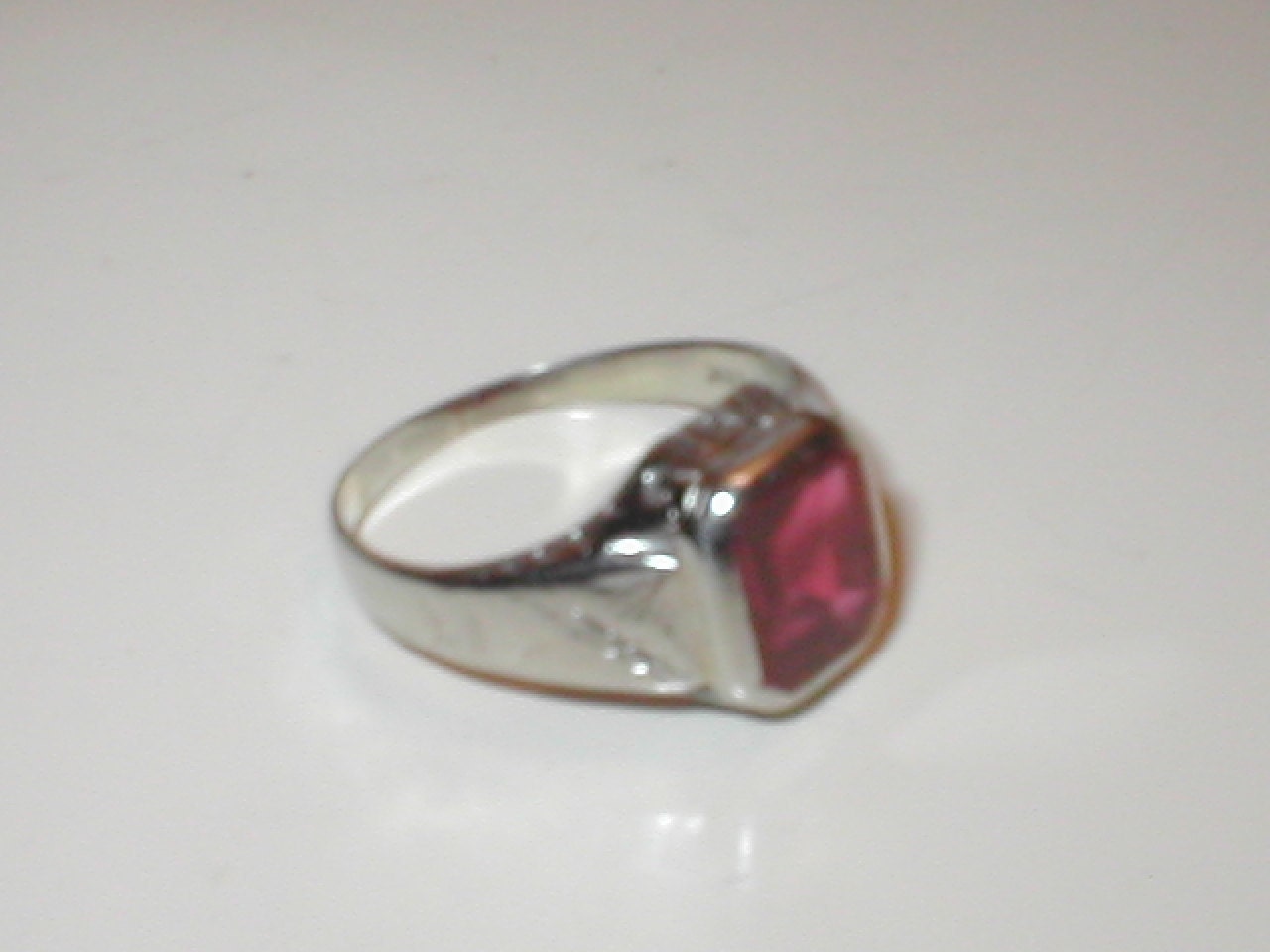Mens Ruby Rings on Antique Men S White Gold Ruby Ring By Yesteryearglam On Etsy