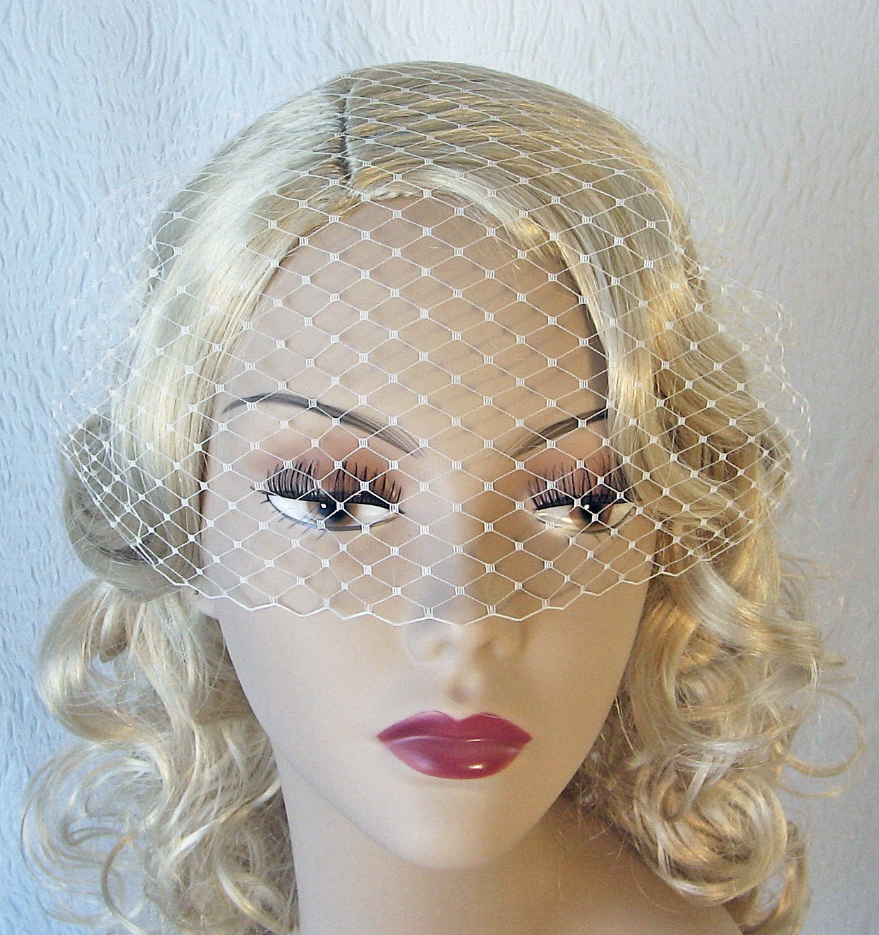 Birdcage Veil, Wedding Veil, 9 Inch Birdcage, Wedding Veil, White, Ivory, Champagne French Netting - CLARITY