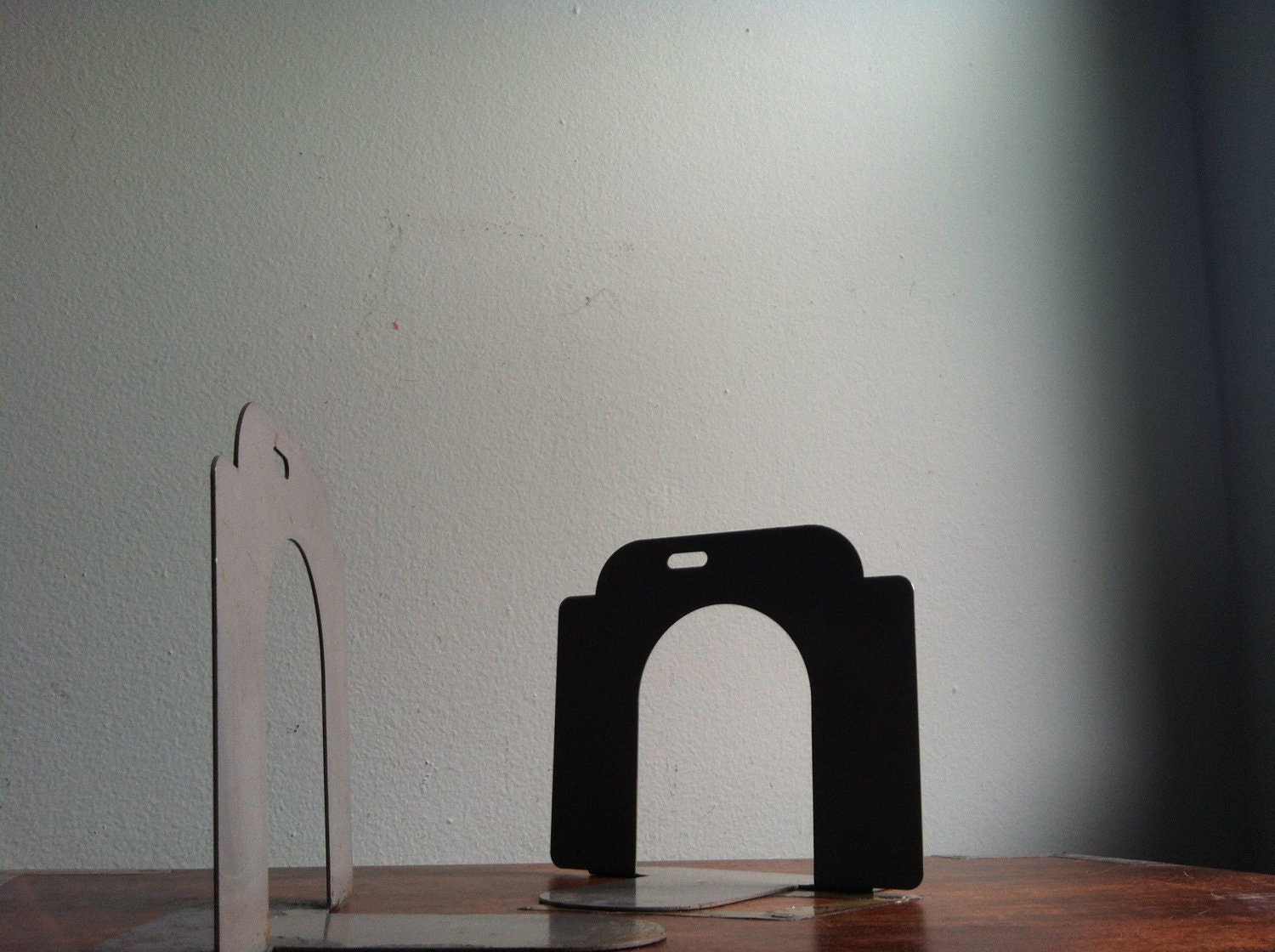 Pair of Gray Metal Vintage Bookends