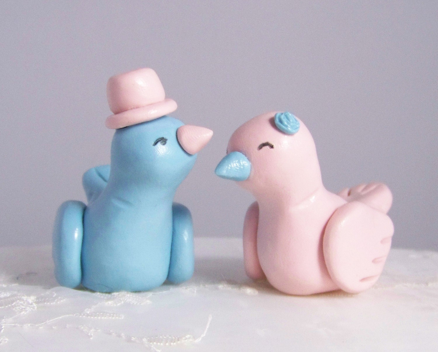 Bird Wedding Cake Topper Matching - High Fashion Love Medium Size - Colors of Choice