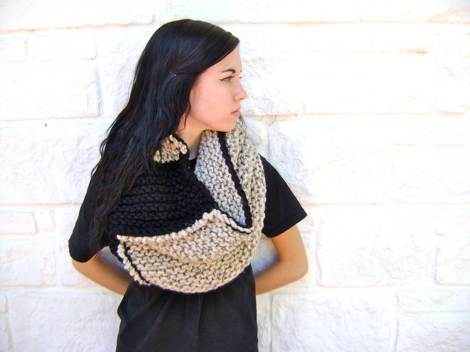 Chunky Oversized Cowl PATTERN - Knitted Cowl Pattern - Instant Download