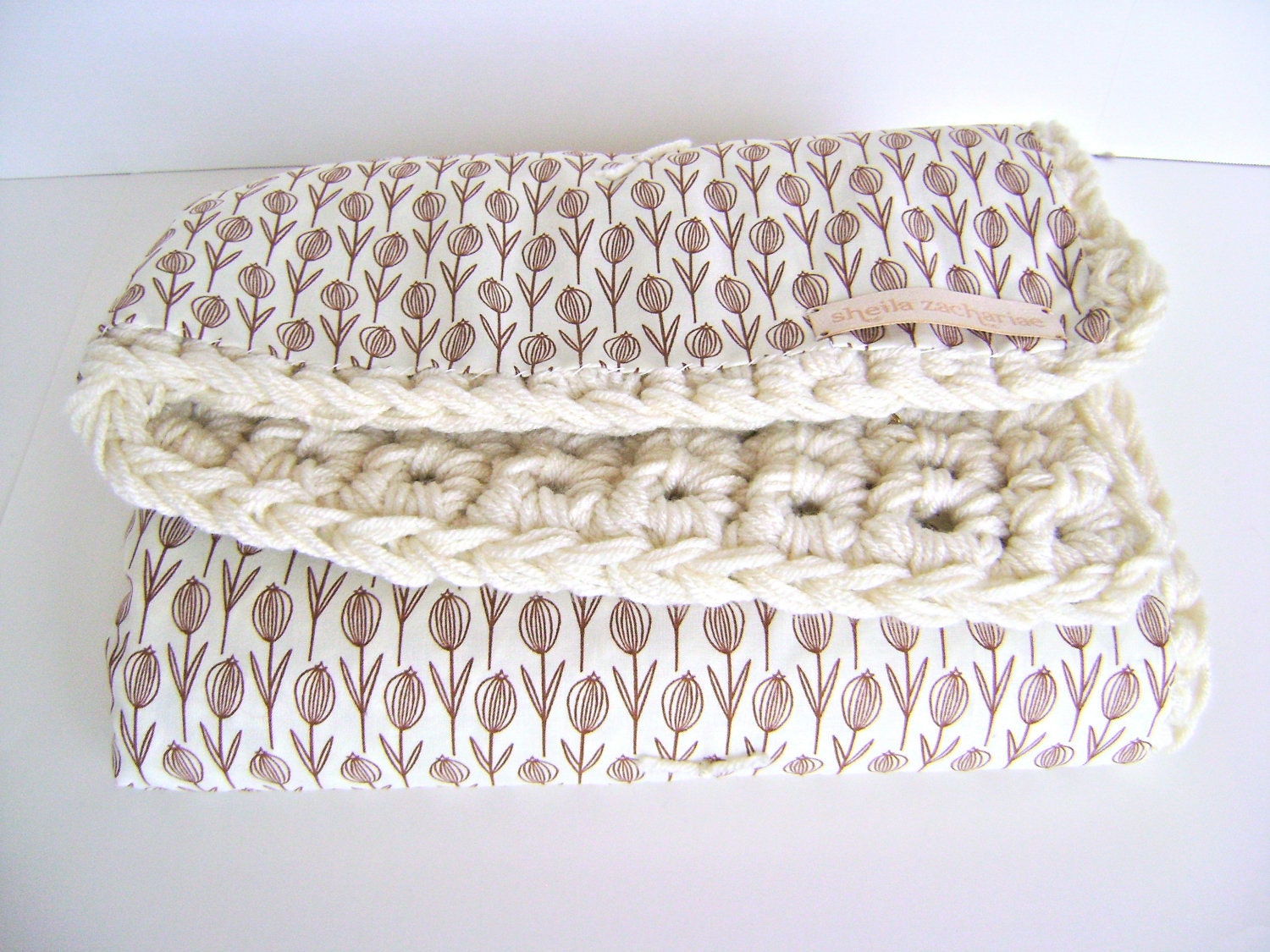 INSTANT DOWNLOAD Crochet Reversible Baby Blanket Pattern - Easy Advanced Beginner Pattern