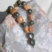 Orange Calcite & Pyrite Gemstone Crystal Necklace - "Annabelle"