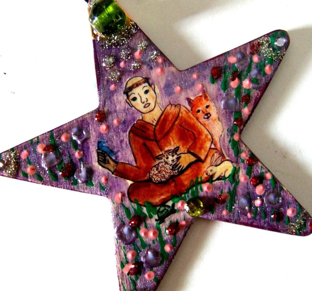St. Francis Ornament  Animal Caregiver Monk