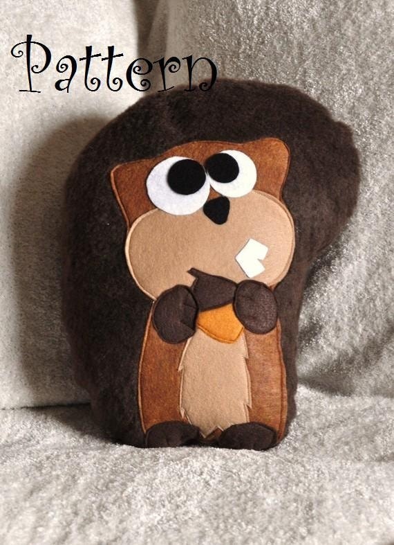 Scurry the Squirrel Plush Pillow PDF Tutorial and Printable Pattern How To