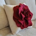 Flower Pillow PDF Felt Rose with BONUS Pillow PDF Pattern Tutorial Accent Pillow e-book
