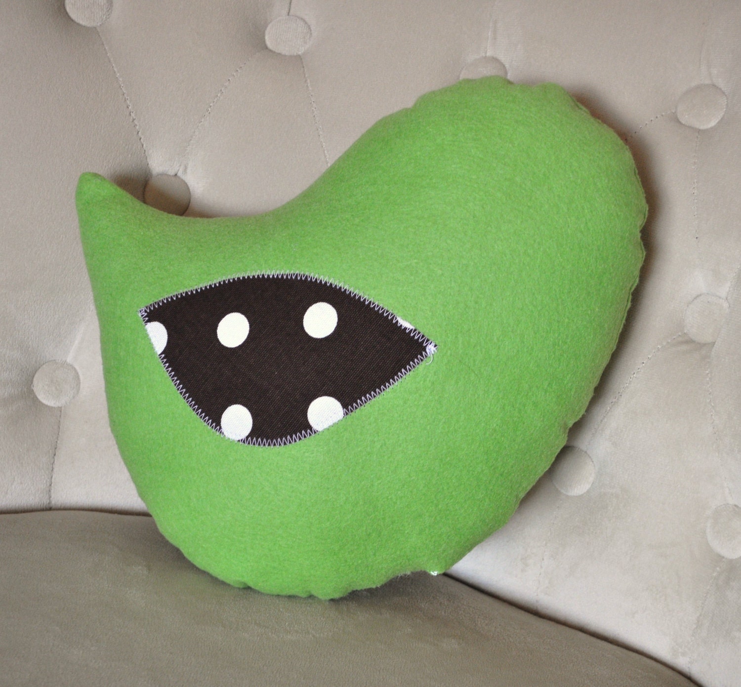 Bird Plush Tweeter the Green Bird Plush Pillow